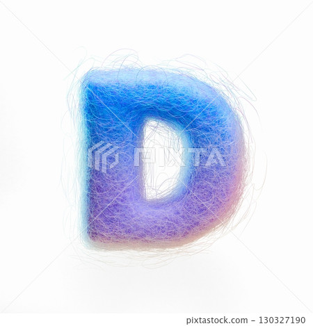 Wool felt font Letter D 3D Wool felt font Letter D 3D 130327190