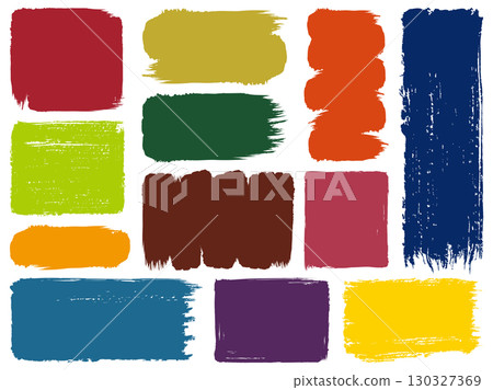 Hand-drawn square frame set / Japanese colors Hand-drawn square frame set / Japanese colors 130327369