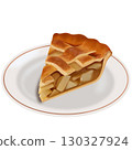 Apple pie on a plate 130327924