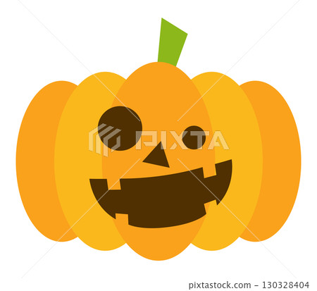 Cute Halloween pumpkin illustration icon illustration simple vector material Cute Halloween pumpkin illustration icon illustration simple vector material 130328404