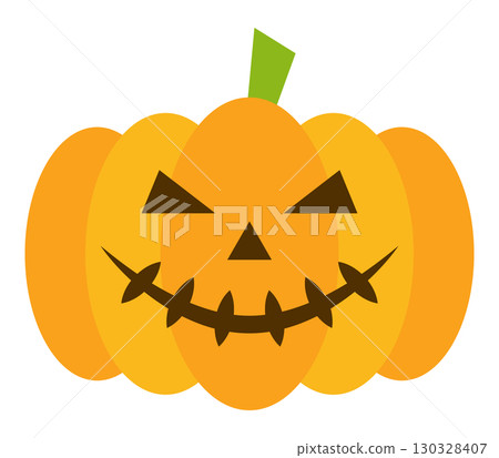 Cute Halloween pumpkin illustration icon illustration simple vector material 130328407