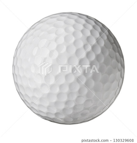 Golf ball on white background 130329608