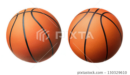 Orange basketball balls on white background Orange basketball balls on white background 130329610
