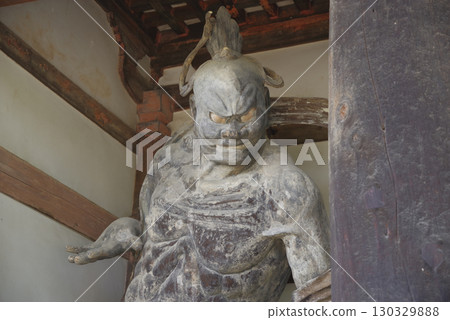 Kongorikishi statues at the inner gate of Horyuji Temple Kongorikishi statues at the inner gate of Horyuji Temple 130329888