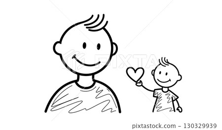 Happy Father and Son Sharing Love Happy Father and Son Sharing Love 130329939