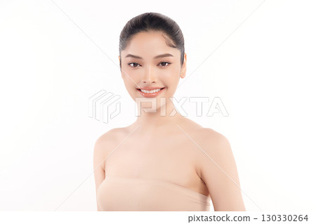 Beautiful Young transgender woman with clean fresh skin on white background, Face care, Facial treatment, Cosmetology, beauty and spa, transgender women portrait. Beautiful Young transgender woman with clean fresh skin on white background, Face care, Facial treatment, Cosmetology, beauty and spa, transgender women portrait. 130330264