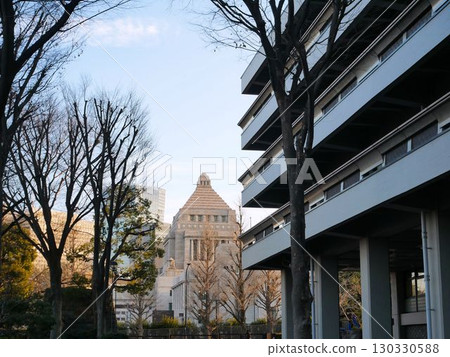 國立國會圖書館和國立國會大廈(東京都千代田區) 國立國會圖書館和國立國會大廈(東京都千代田區) 130330588