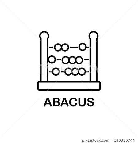 Abacus icon vector. abacus sign on white background. abacus icon for web and app 130330744