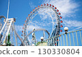 晴朗的天空和和平遊樂園的摩天輪 130330804