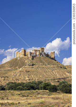 Castillo de Montearagon dominating the landscape in Huesca, Spain 130330953