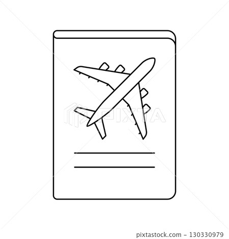 Air passport icon. Air travel and tourism item. 130330979