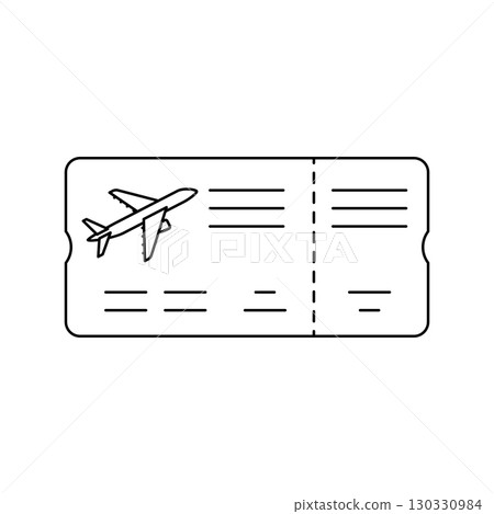 Boarding pass icon. Air travel and tourism item. 130330984