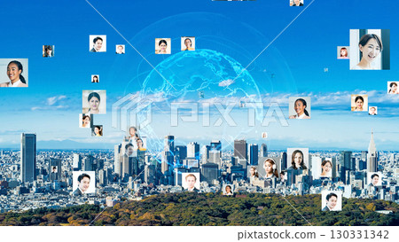 城市景觀與跨國人士概念 130331342
