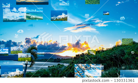 Tropical landscape and environmental technology concept 130331361