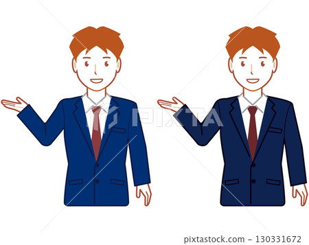 一位身穿海軍藍西裝、留著短髮的年輕男子指出 130331672