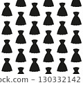 Vector seamless pattern of dress silhouette 130332142