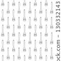 Vector seamless pattern of hand drawn spatula 130332143