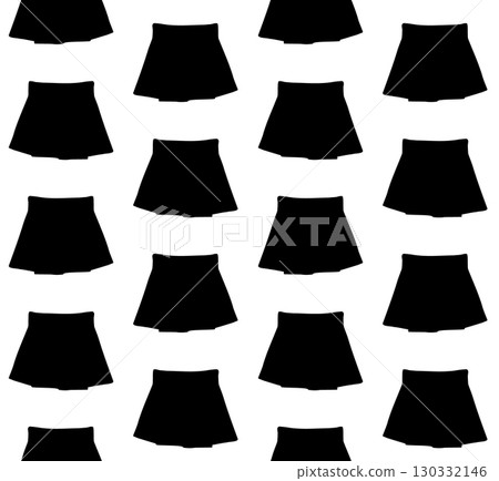 Vector seamless pattern of skirt silhouette 130332146