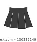 Vector hand drawn sketch doodle mini skirt 130332149
