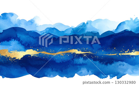 [Transparent] Watercolor_Blue_04 130332980