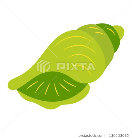 cartoon seashell, flat style 130333085