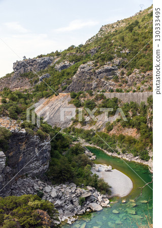 Mountain landscape. Moraca river canyon. Montenegro 130333495