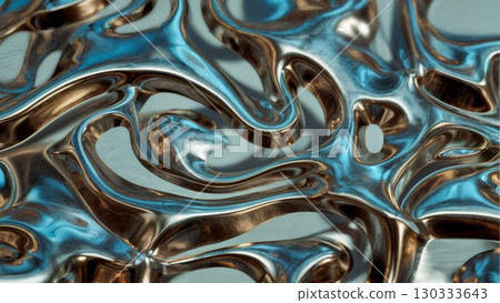 Liquid Metal Flow, Dynamic Fluidity, Abstract Alchemy, Molten Grace. Ideal for technology, advanced materials, artistic effects 130333643