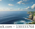 Pleasant sea and blue sky 130333768