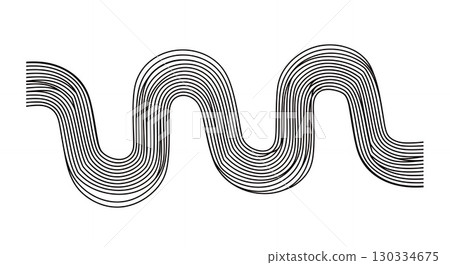 白色背景上的黑色絲帶,乾淨而時尚的插圖 白色背景上的黑色絲帶,乾淨而時尚的插圖 130334675