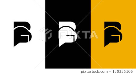 Modern and strong BG initials logo design 130335106