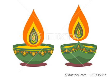 Diwali diya - oil lamp. 130335354