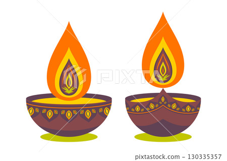 Diwali diya - oil lamp. 130335357