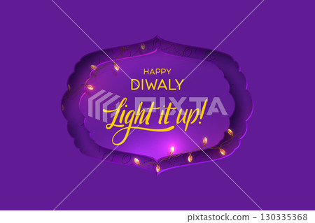 Diwali, Light It Up greeting card 130335368