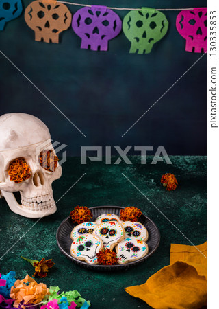 Mexican Halloween Dia de los Muertos 130335853
