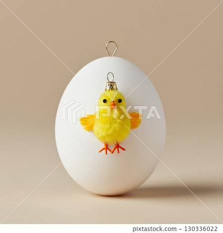 cute yellow duck toy on blue background 130336022