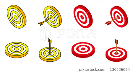 目標等距圖示向量集 目標等距圖示向量集 130336054