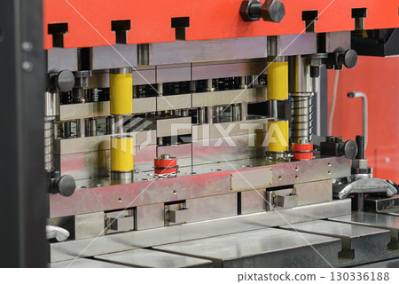 The sheet metal working process by transfer die. 130336188