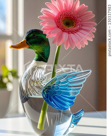 Duck vase, single flower vase 130337983