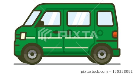 Illustration of a light car (wagon) from the side Illustration of a light car (wagon) from the side 130338091