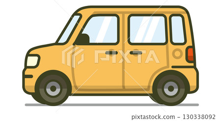 Illustration of a light car from the side 130338092