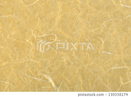 Golden textured Japanese paper background material 130338174