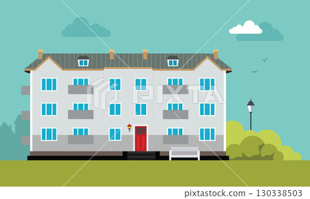 house, building, vector 130338503