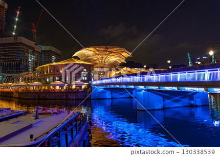 The gorgeously lit streets of Clarke Quay, Singapore The gorgeously lit streets of Clarke Quay, Singapore 130338539