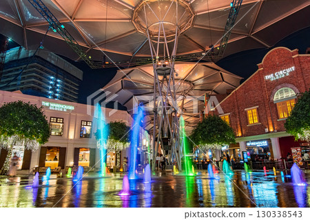 Clarke Quay and Reid Street at night in Singapore 130338543