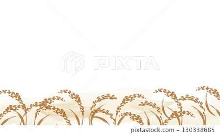 Sepia rice illustration background Rice 130338685