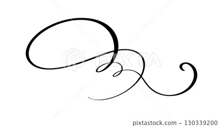 Vintage vector swirl line style divider flourish. Filigree calligraphic ornamental curls. Decorative retro design element for menu, certificate diploma, wedding invitation card Vintage vector swirl line style divider flourish. Filigree calligraphic ornamental curls. Decorative retro design element for menu, certificate diploma, wedding invitation card 130339200