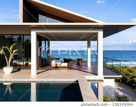 Coastal Modern Oasis: Luxurious Beachfront Residence Design 130339564