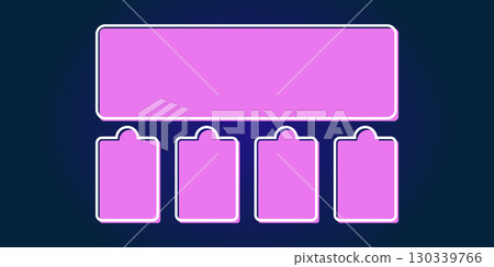 Quiz trivia question template menu with contest interface design multiple choice answer game show background retro competition challenge frame ui test elements 130339766