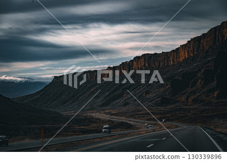 Canyolands National Park and roads in the Grand Canyon Grand Circle, Utah, USA Canyolands National Park and roads in the Grand Canyon Grand Circle, Utah, USA 130339896