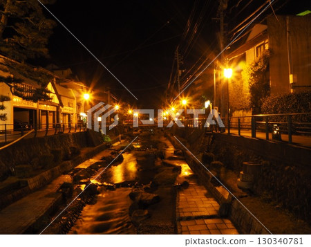 Tamatsukuri hot spring town at night Tamatsukuri hot spring town at night 130340781